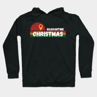 Merry Quarantine Christmas 2020 Stay At Home Vintage Retro Hoodie